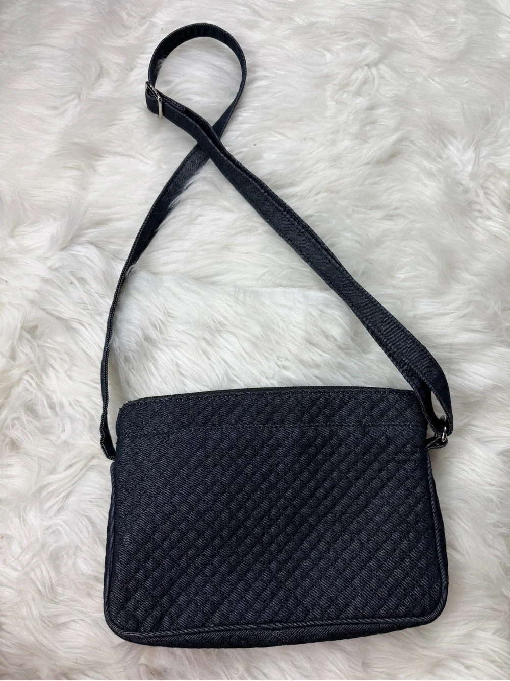 Vera Bradley Quilted Crossbody Bag in Navy Denim